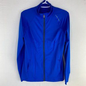 Under Armour Womens Jacket Size Small Blue Full Zip Mock Neck